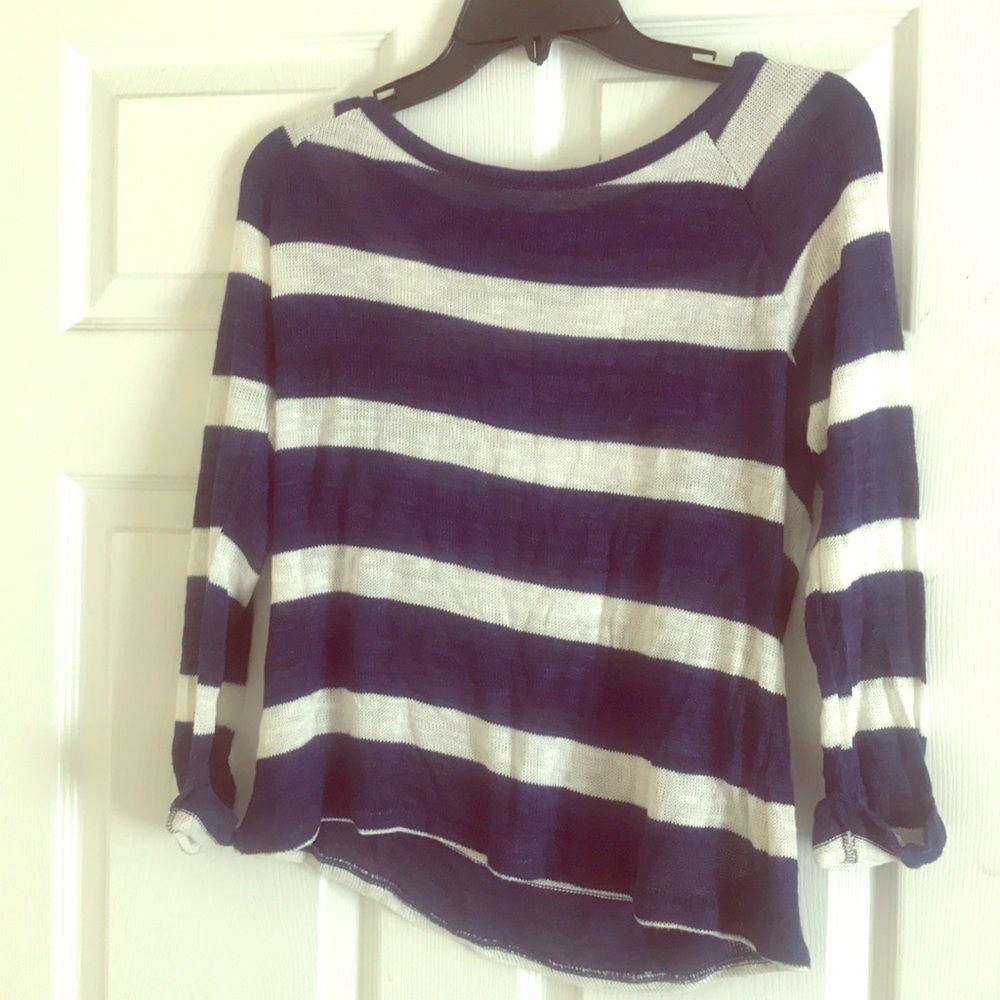 A striped long sleeve shirt